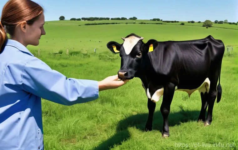 축산업 실무와 학문 연계성 - **Prompt:** A futuristic yet grounded depiction of a Pecuária