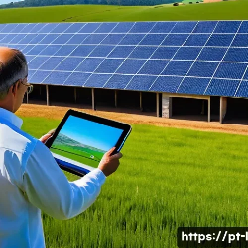 축산업 업계 전망 분석 - **Prompt:** A modern, high-tech livestock farm nestled in a picturesque Portuguese rural landscape u...